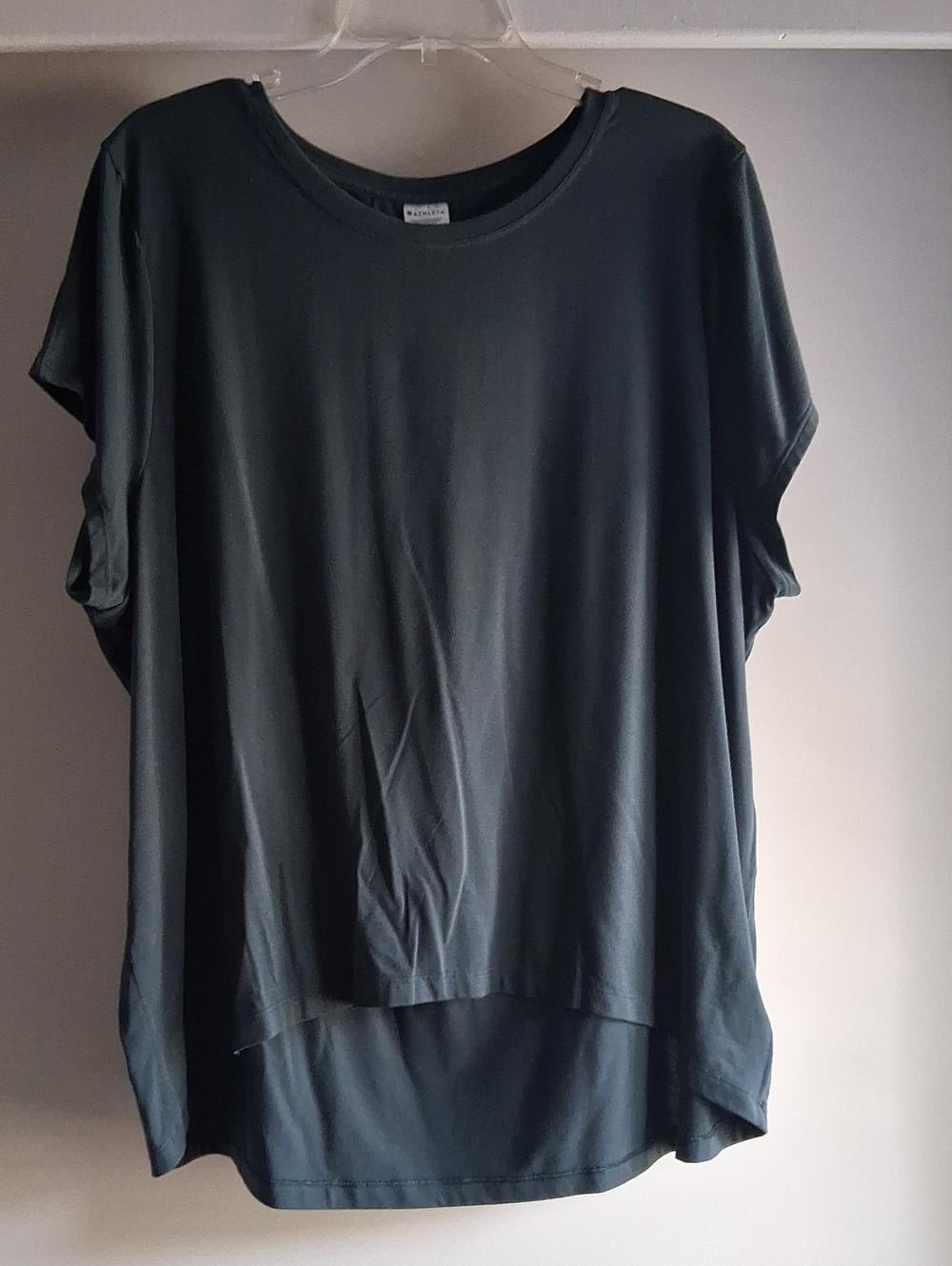 Athleta With Ease Tee Womens XL Blue /Green Relaxed Flowy Yoga